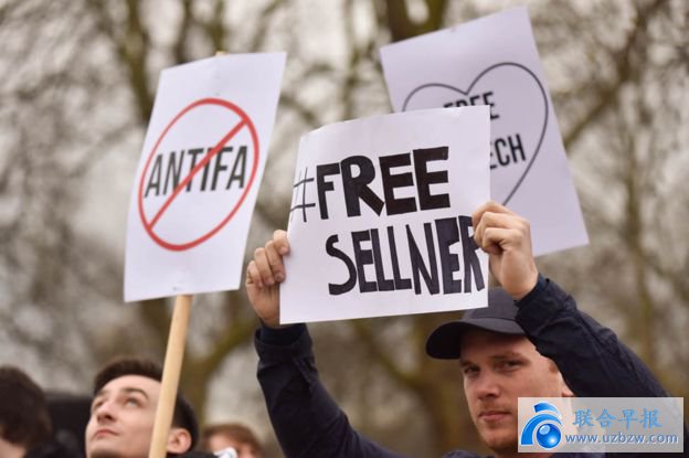 Supporters of Sellner confront anti-fascists at Speaker's Corner, London