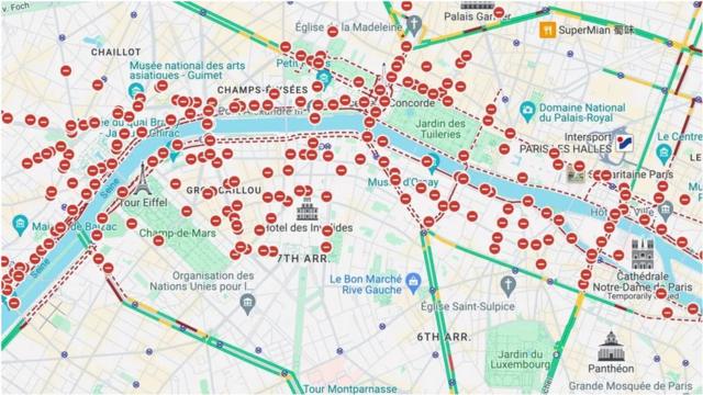 Residents must deal with a baffling number of road closures in the French capital